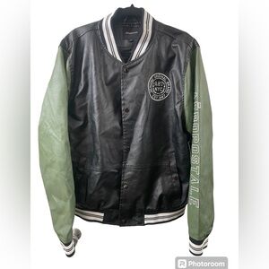 Aeropostale Black/Olive Green Jacket Sz(L)